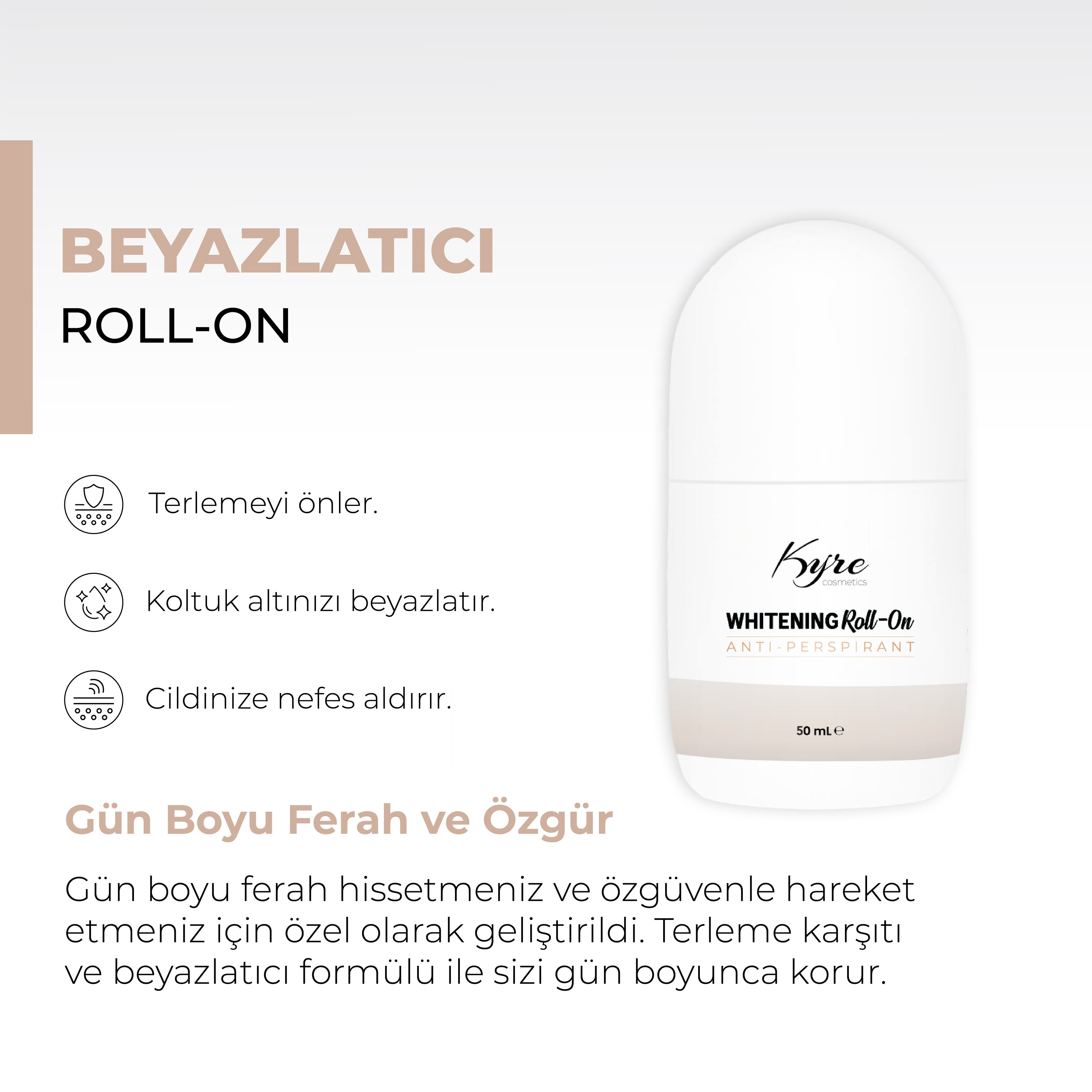 Terleme Önleyici - Beyazlatıcı Roll On