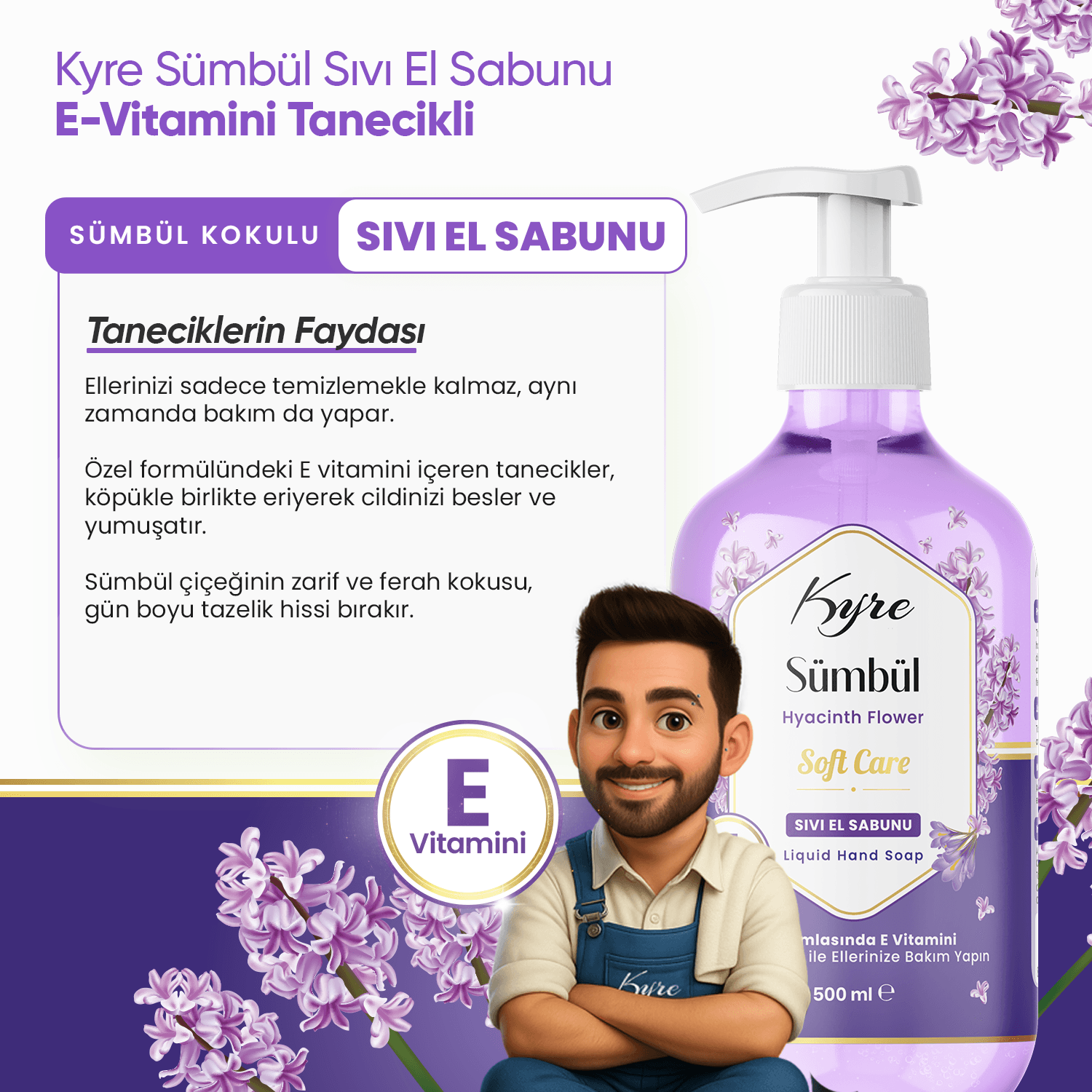 Sümbül Sıvı Sabun (E VİTAMİNİ TANECİKLİ)