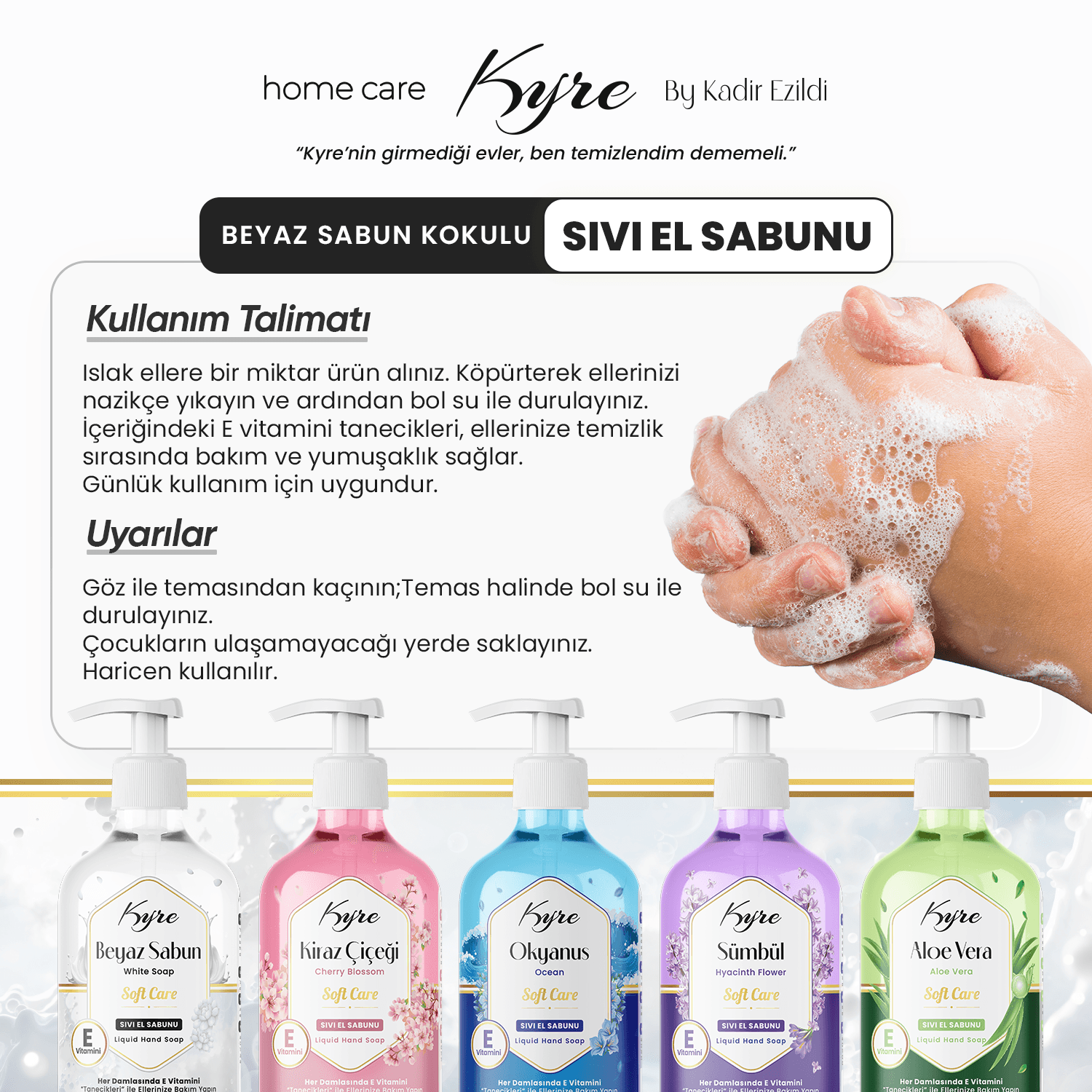 Beyaz Sıvı Sabun (E VİTAMİNİ TANECİKLİ)
