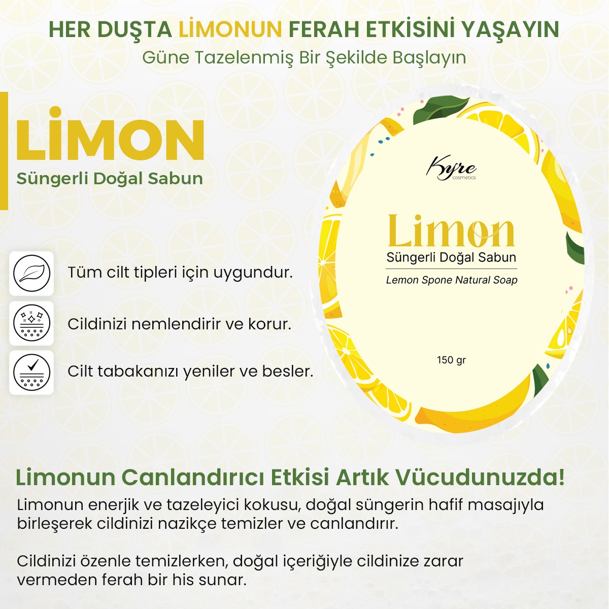 Limon Süngerli Sabun