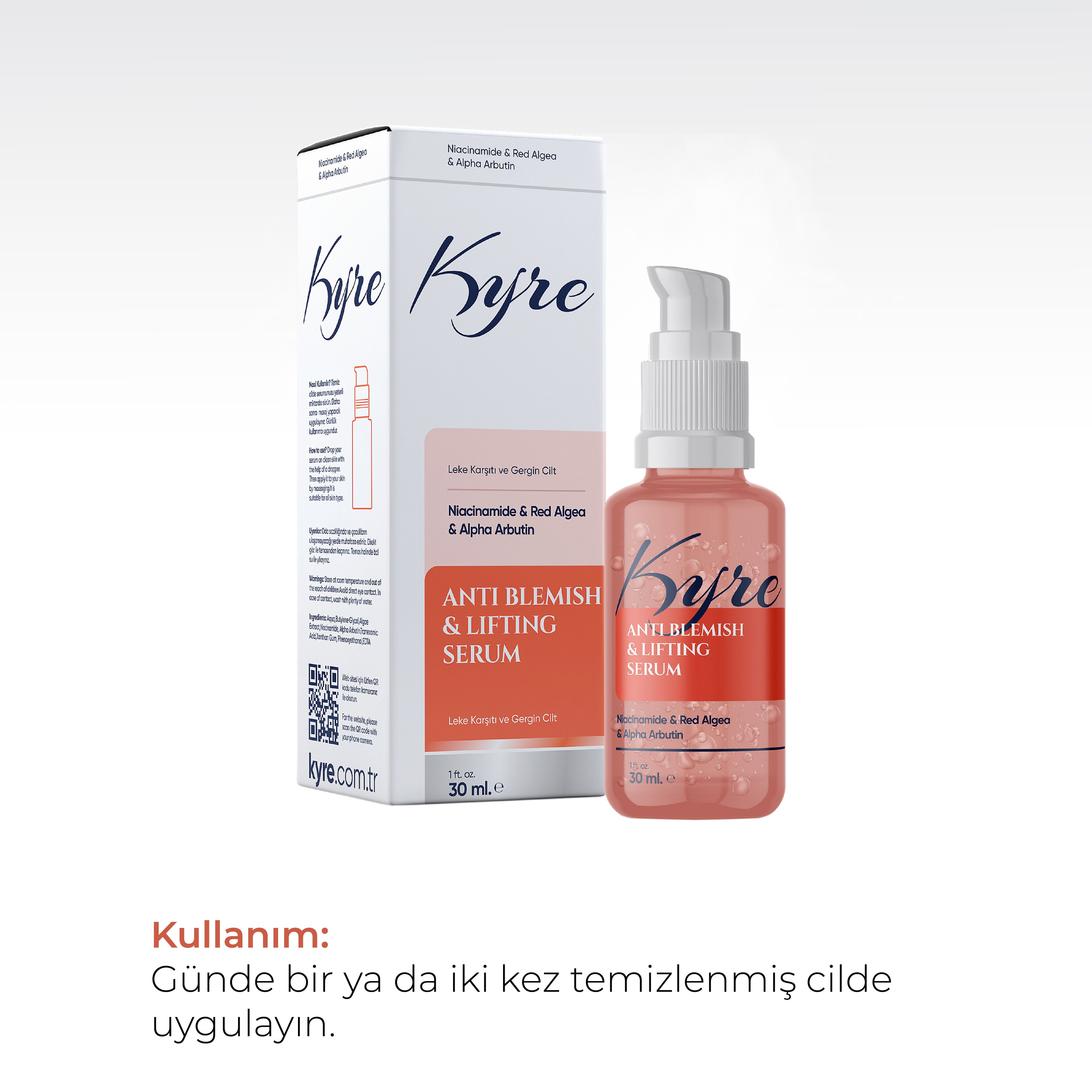 Leke Karşıtı Gerginleştirici Serum - Red Algea Niacinamide ve Alpha Arbutin  30ML