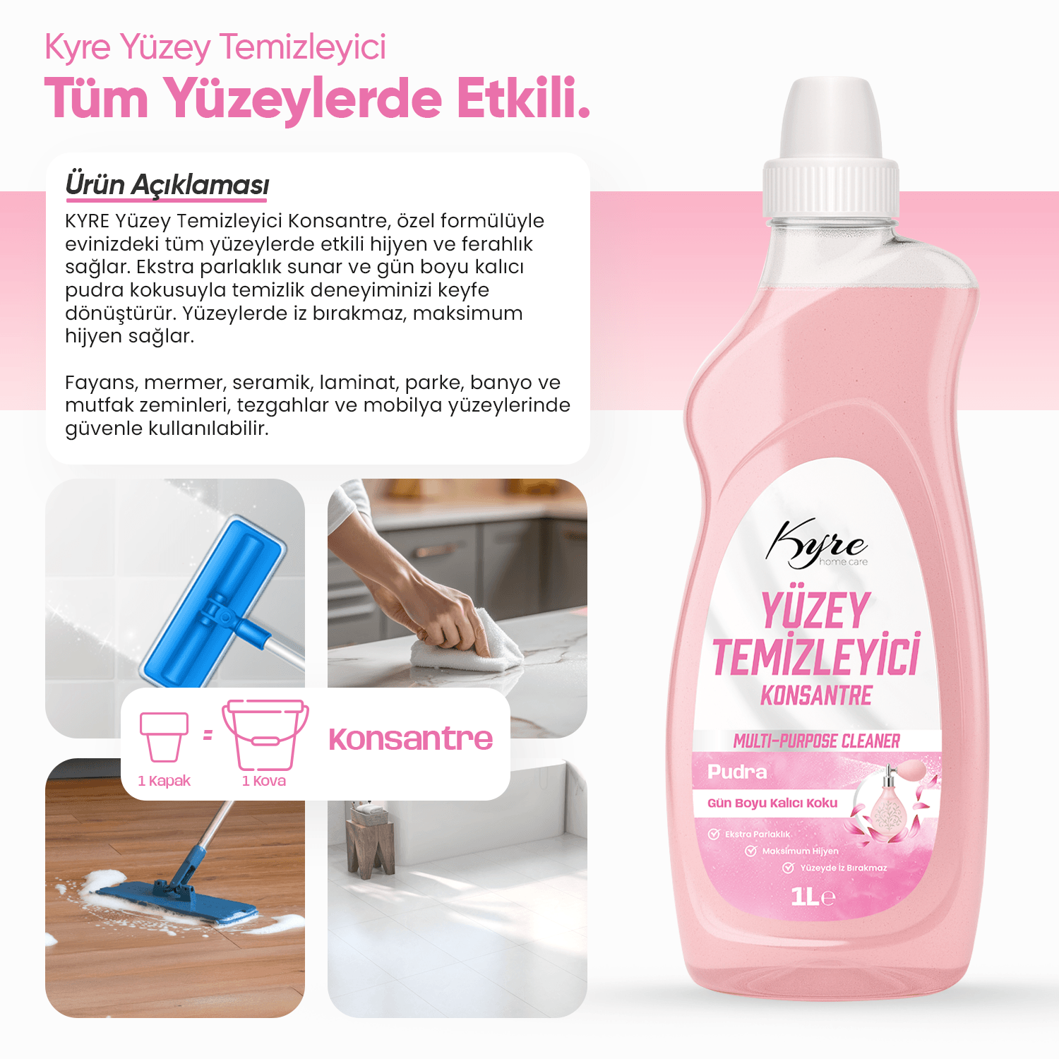 Pudra Yüzey Temizleyici (KONSANTRE)