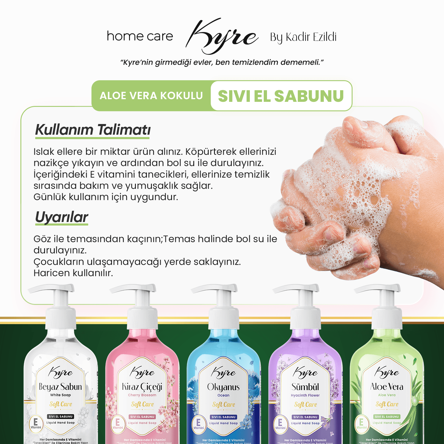 Aloe Vera Sıvı Sabun (E VİTAMİNİ TANECİKLİ)