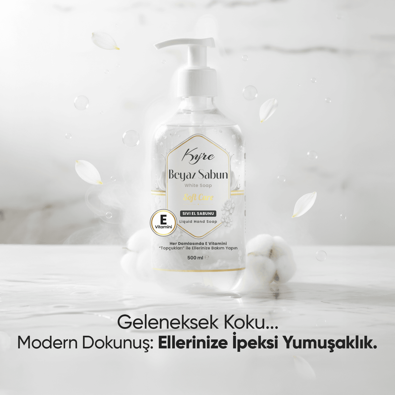 Beyaz Sıvı Sabun (E VİTAMİNİ TANECİKLİ)