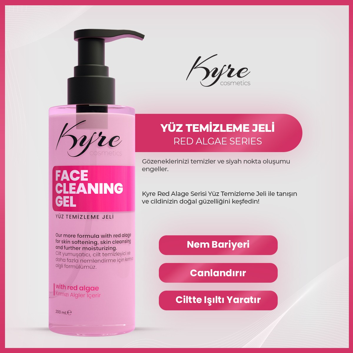 Yüz Temizleme Jeli - Red Algae Series 200 ML