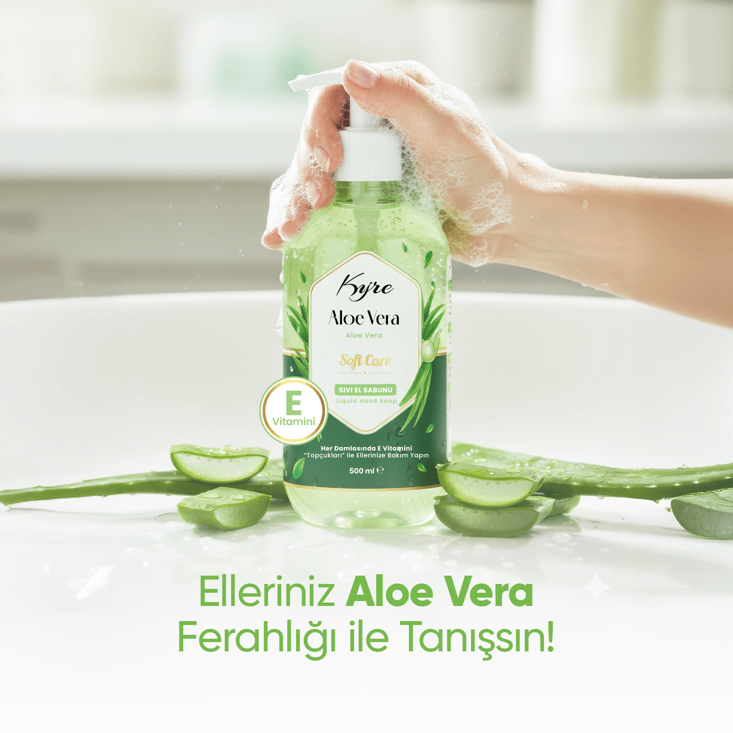 Aloe Vera Sıvı Sabun (E VİTAMİNİ TANECİKLİ)