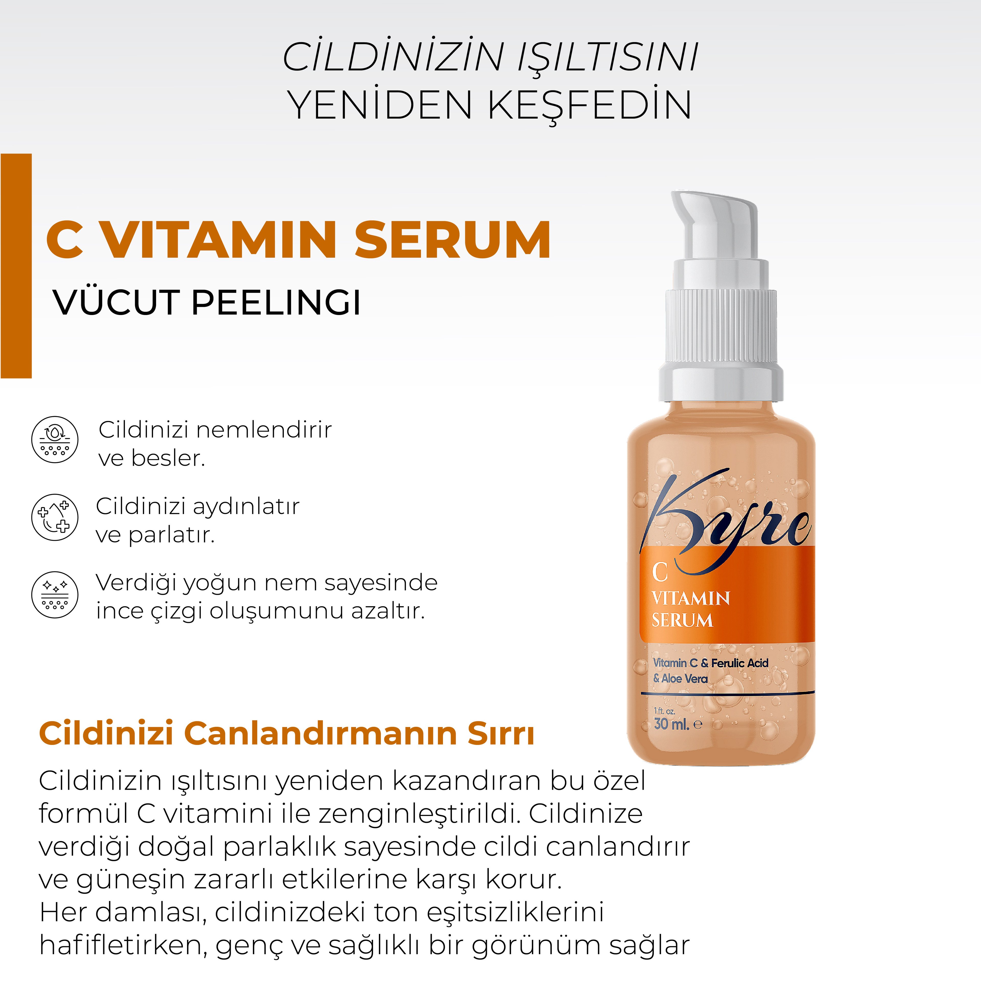 Aydınlatıcı C Vitamin Serum 30 ML