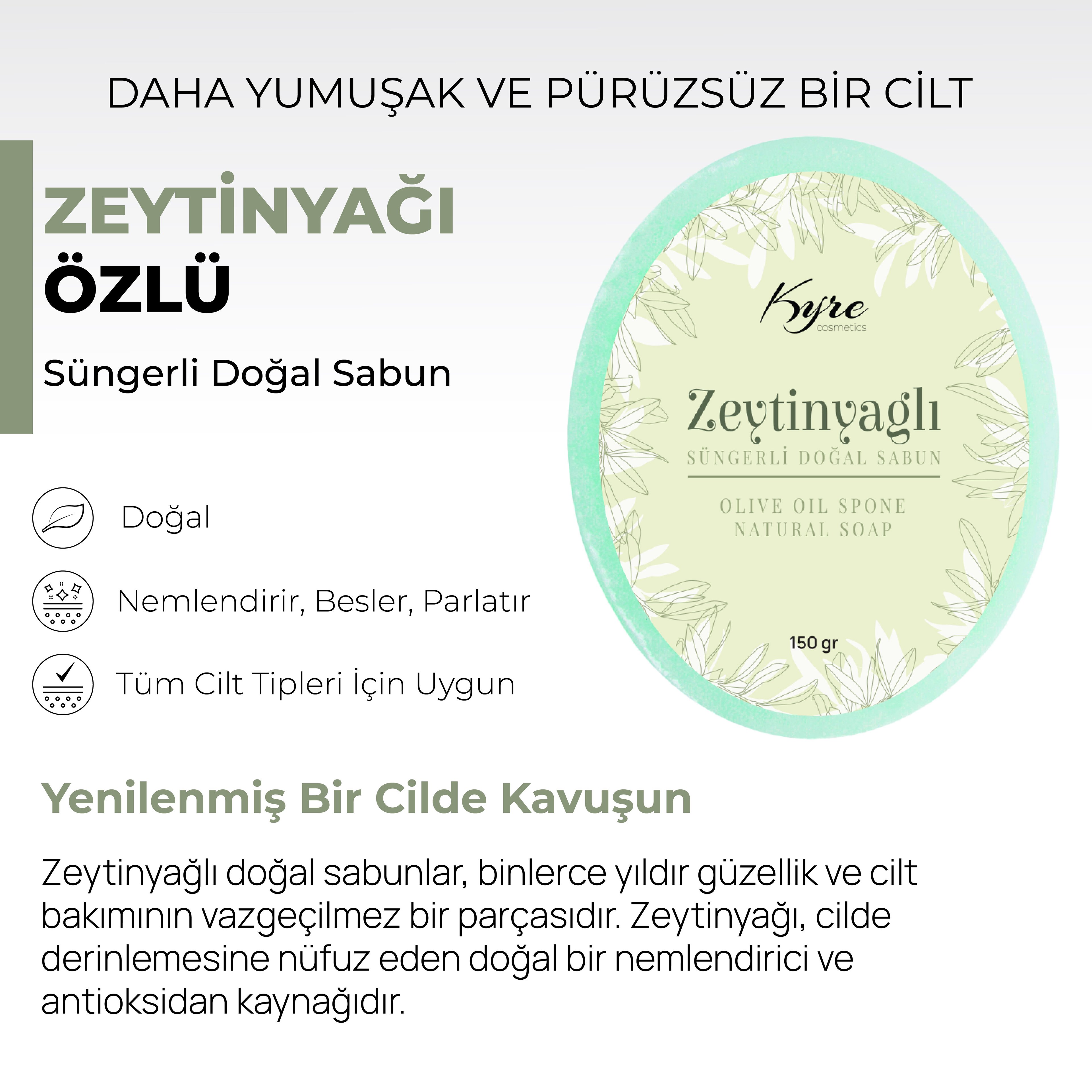 Zeytinyağlı Süngerli Sabun