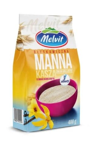 Melvit Kasza manna o smaku waniliowym 400g