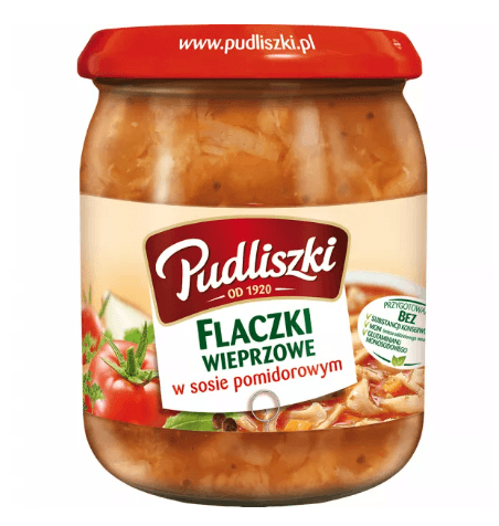 Pudliszki Flaczki Wieprzowe W Sosie Pomidorowym 500g