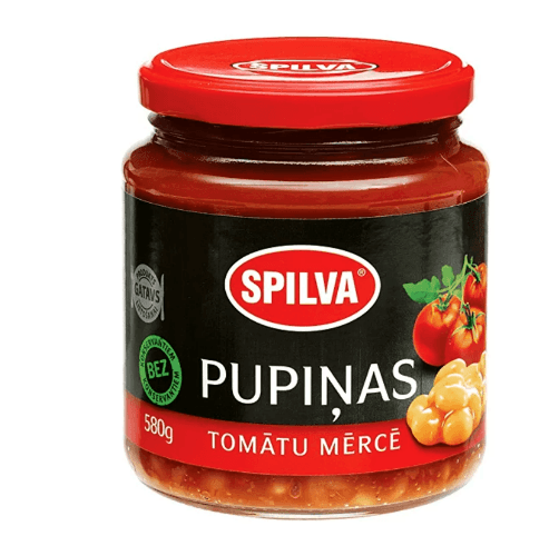 Hvite bønner i tomatsaus Spilva 580g