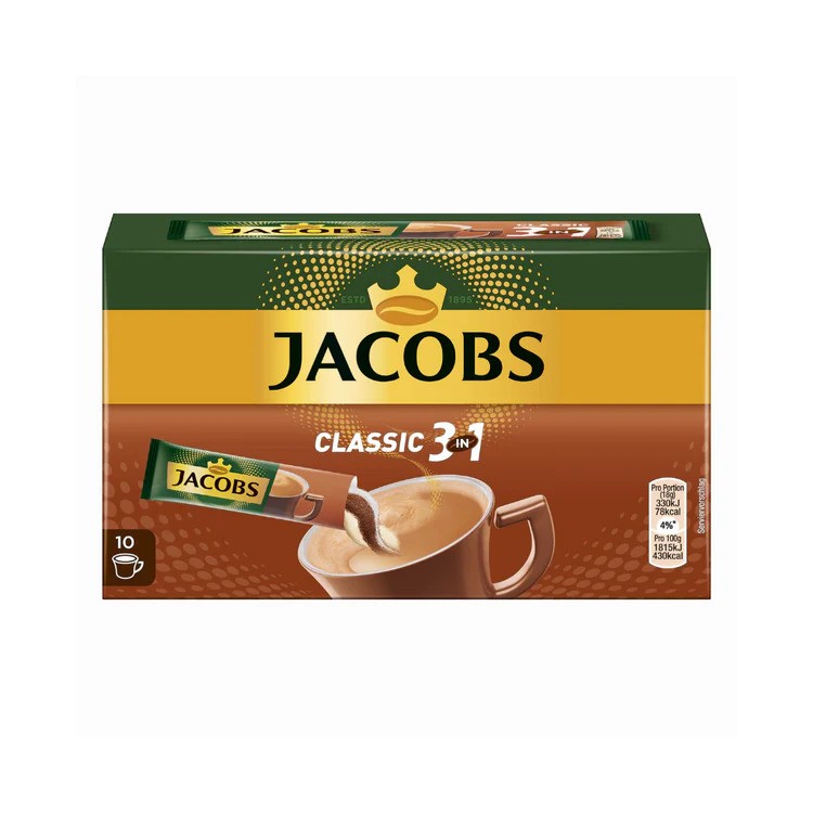 Jacobs Classic Instant Coffee 3In1 364G (24 Sachets)