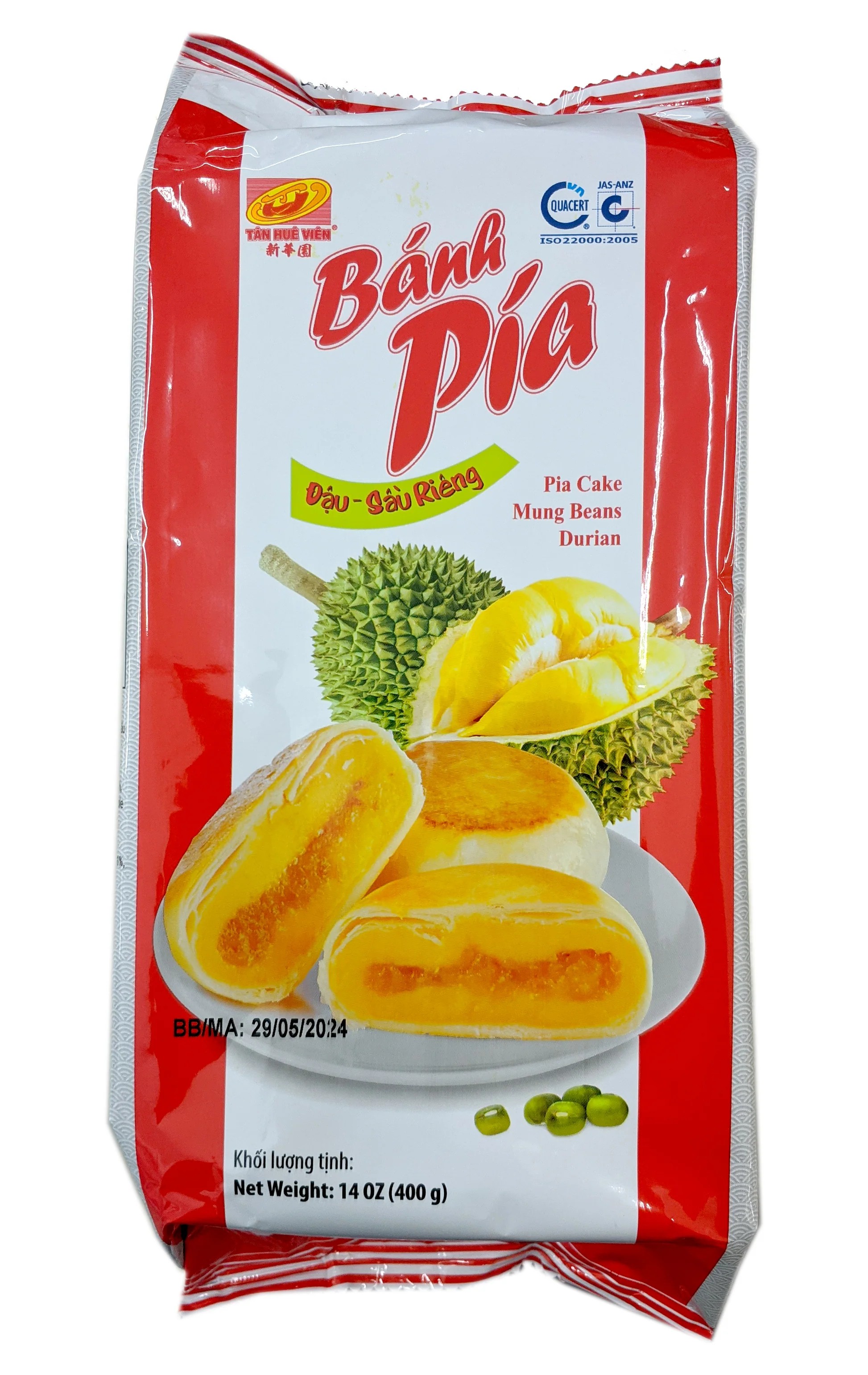 T.H.V Pia cake mung bean-durian 400g