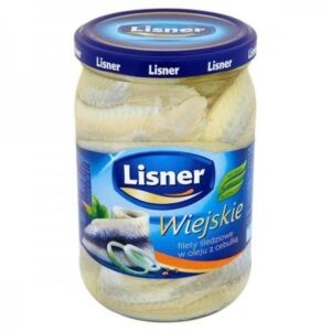 Lisner Sildefilet i olje med løk "Sledz weiski z cebula" 600g