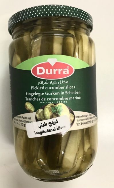 Durra Pickled Cucumber - Long Slices  720gr