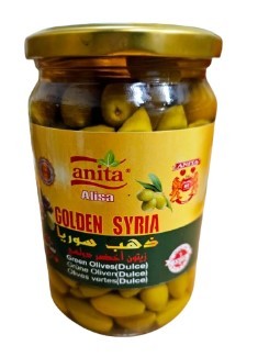 Anita Golden Syria Green Olives Dulce  660gr