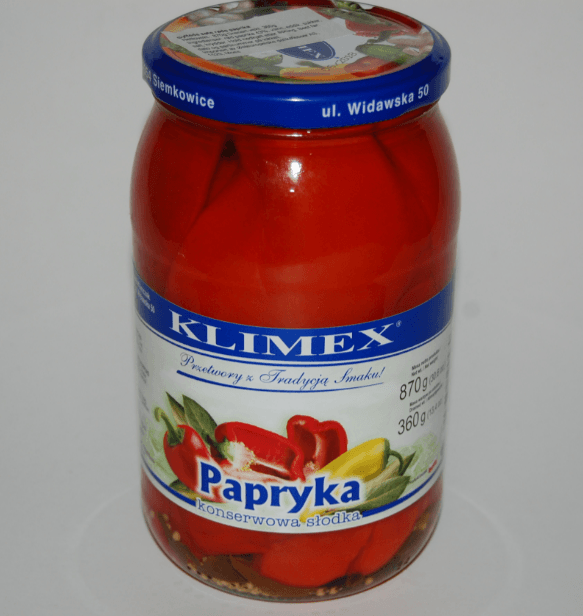 PAPRIKA KONSERVERT KLIMEX 850G