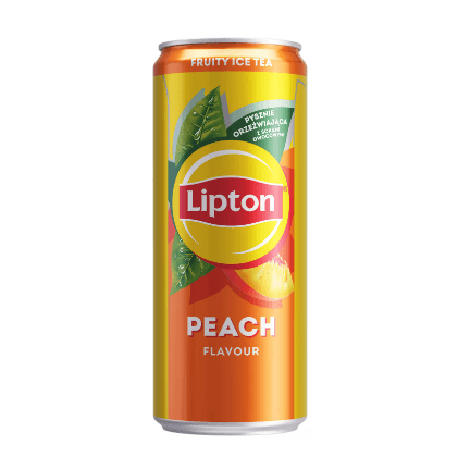 DRINK LIPTON FRUITY ICE TEA PEACH CAN SLEEK 330ML PEPSI