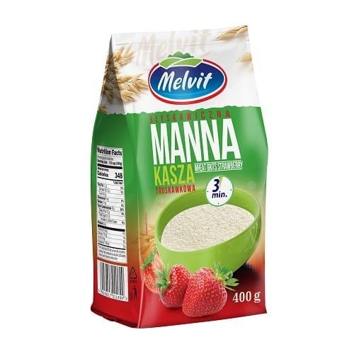 Melvit Kasza manna o smaku truskawkowa 400g