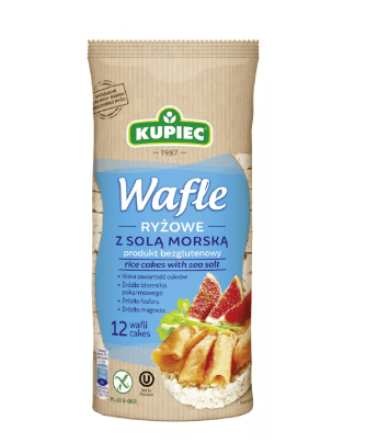 WAFLE RYZOWE Z SOLA MORSKA 100G KUPIEC