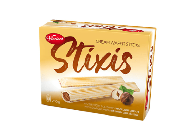 Vincinni Stixis Wafer Sticks Hazelnut Cream 250gr