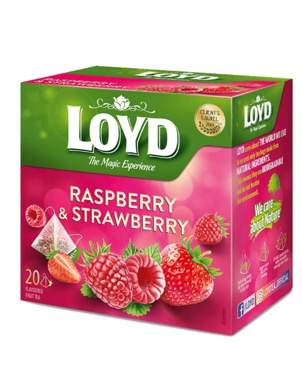 Mokate Tea Loyd Tea Raspberry and Strawberry 20x2g