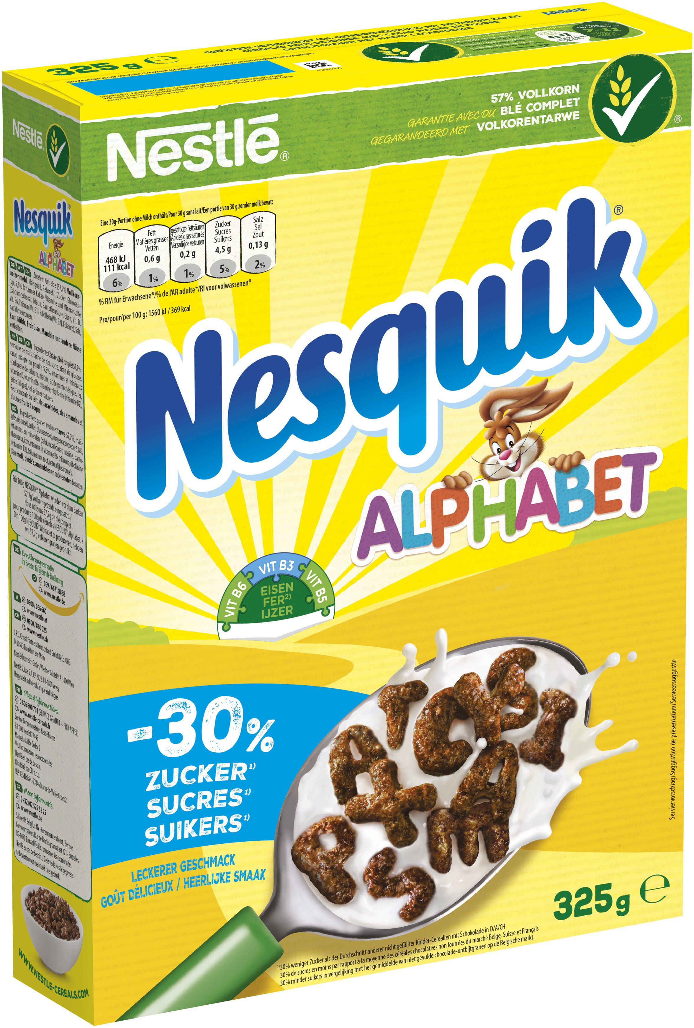 Nestle cornflakes "Nesquik Alphabet" 325 gr