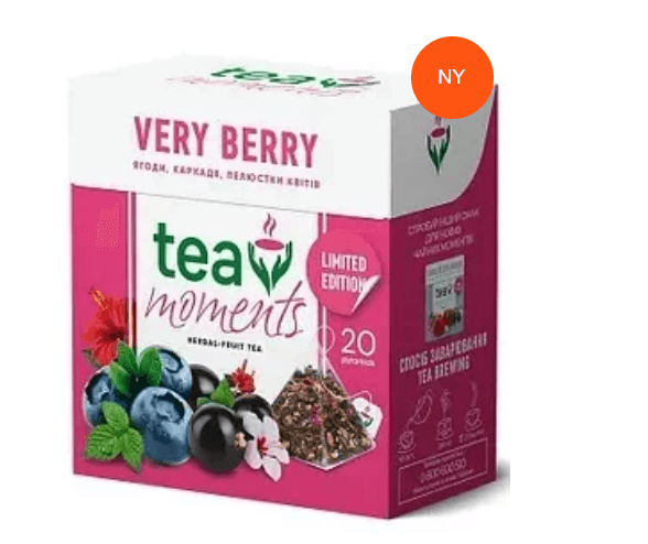 Herbal te i pyramidene "Very Berry" Tea moments 34g