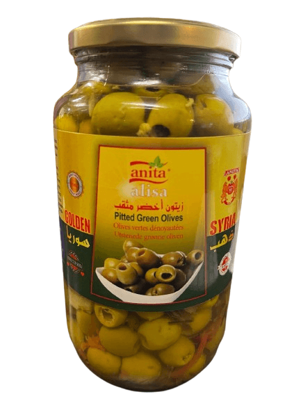  Anita Golden Syria Pitted Green Olives 1250g