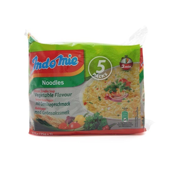 Indomie Noodles Grønnsaker Smak ( 5 x 75 g )