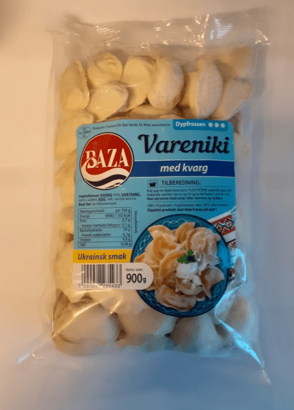 VARENIKI BAZA M/KVARG (FERSK OST) 900G