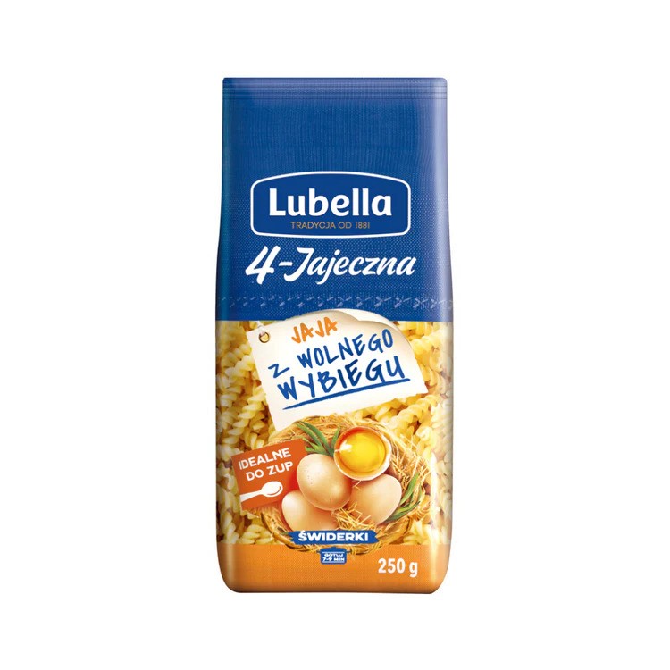 Lubella 4 Eggs Pasta Eliche/Twists (Świderki) 250g