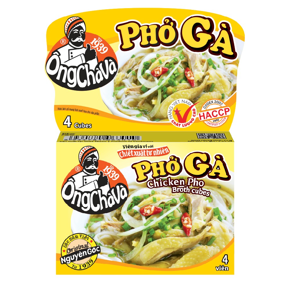 ONG CHA VA Chicken pho broth cubes 12 * 75 g