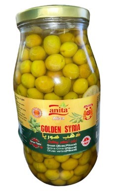 Anita Golden Syria Green Olives Bakol Small - 2750gr