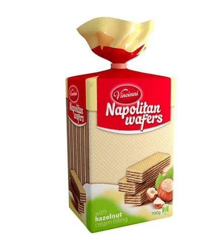 Vincinni Napolitan Wafers Hazelnut 700gr