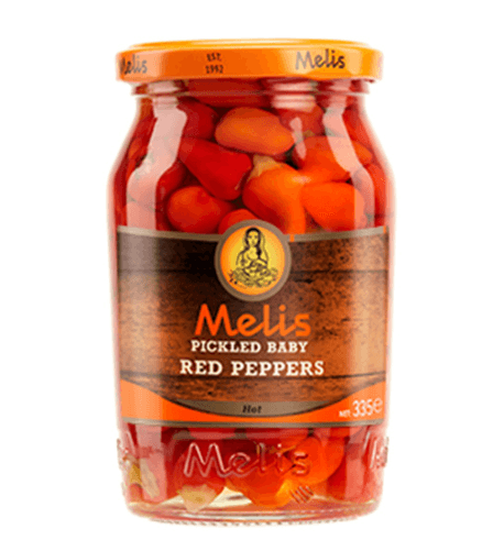 Melis Pickled Baby Red Hot Peppers 370ml