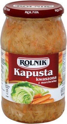 Rolnik Surkål med gulrot "Kapusta kwaszona z marchewką" 900ml 