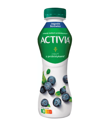 YOGURT ACTIVIA PITNY JAGODA BOROWKA 280G DANONE