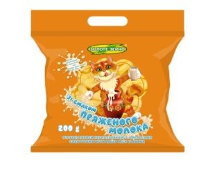 Zolote Zerno Corn puffs med bakt melksmak 200 g - Ukraina -