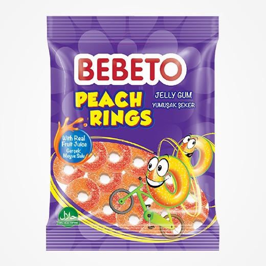 Bebeto Peach Rings Jelly Gum