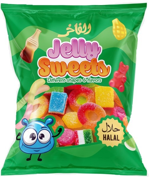 alFakhr Jelly Rainbow Rings / Green 85 g