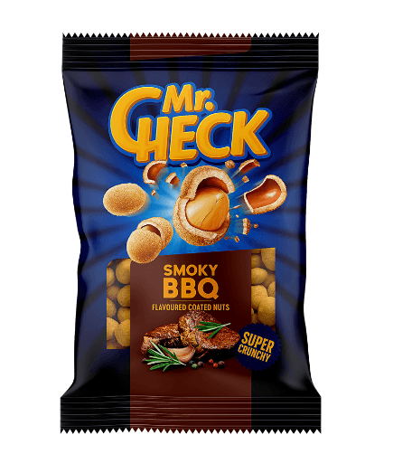 Sprø belagte peanøtter med BBQ smak 150g