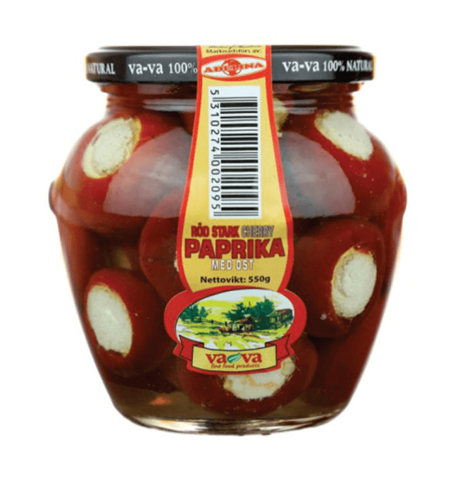 PAPRIKA CHERRY RØD M/OST 550G