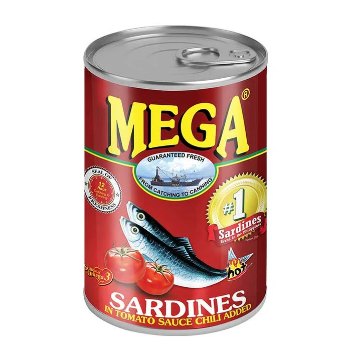 MEGA sardines in tomato sauce with chili 425 g