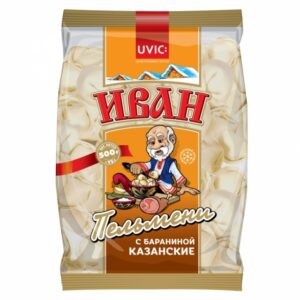 Uvic Frozen dumplings med fårekjøtt "Ivan Kazanskiye" 500 gr - Litauen -