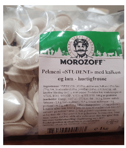 Pelmeni "Student Dumplings" med kalkun og lam 1kg