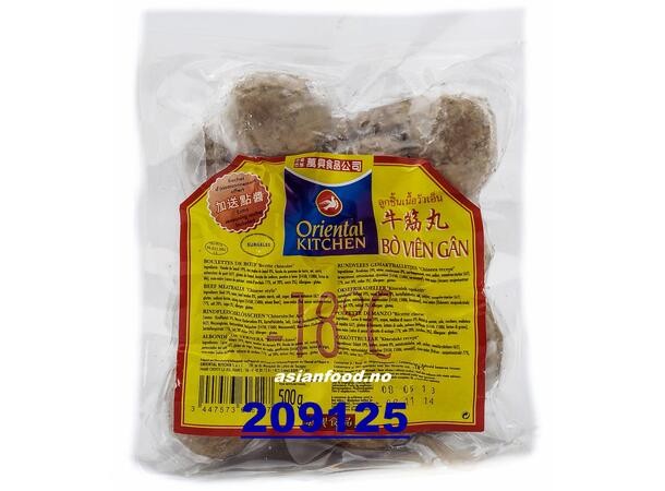 ORIENTAL KITCHEN Beef meatbal+tendon 3cm 500g