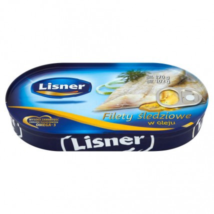 Lisner Filety Sledziowe W Oleju 12*170g stk