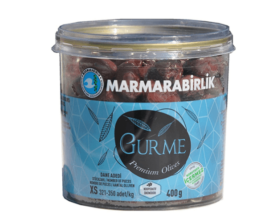 Marmarabirlik Svarte Oliven Gurme XS 400gr