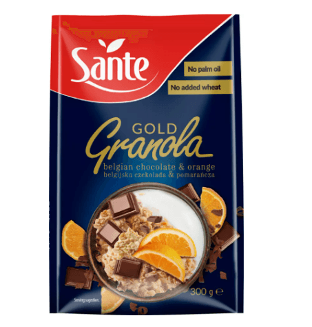 Sante Granola Gold Belgijska Czekolada I Pomarancza 300g